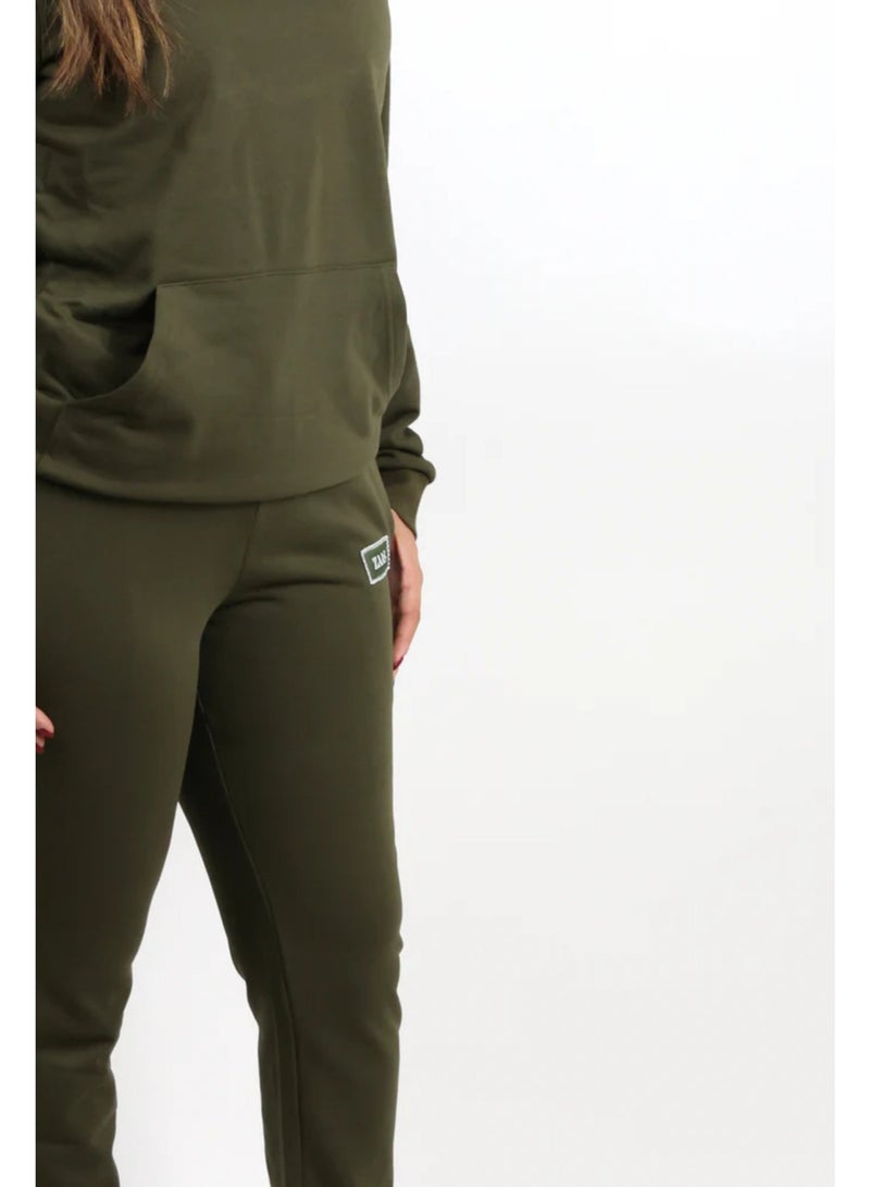 ZAAS Be The Change Relaxed Fit Hoodie - Olive Green - Image 3