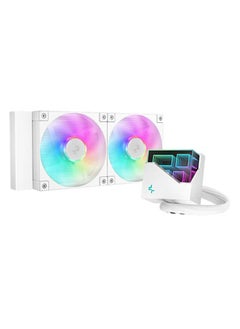LT240 ARGB Liquid CPU Cooler, 240mm Radiator, 2*FD12 Fans, 600-2400 RPM Fan Speed, 72.04 CFM Airflow, 3400 RPM±10% Pump Speed, ARGB LED Lights, Hydro Bearing, R-LT240-WHAMNC-G-1