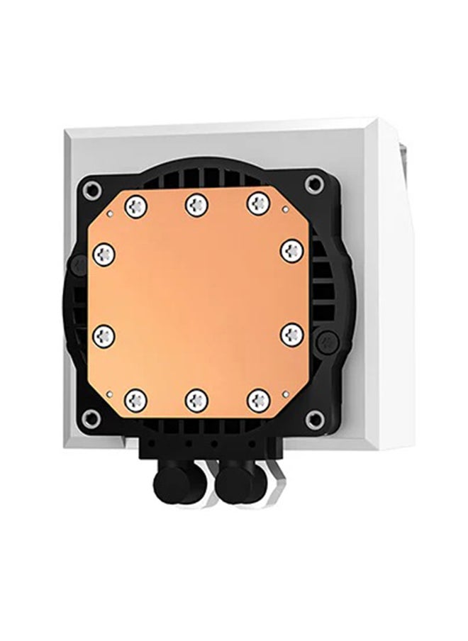 DEEPCOOL - LT240 ARGB Liquid CPU Cooler, 240mm Radiator, 2*FD12 Fans, 600-2400 RPM Fan Speed, 72.04 CFM Airflow, 3400 RPM±10% Pump Speed, ARGB LED Lights, Hydro Bearing, R-LT240-WHAMNC-G-1 - Image 1
