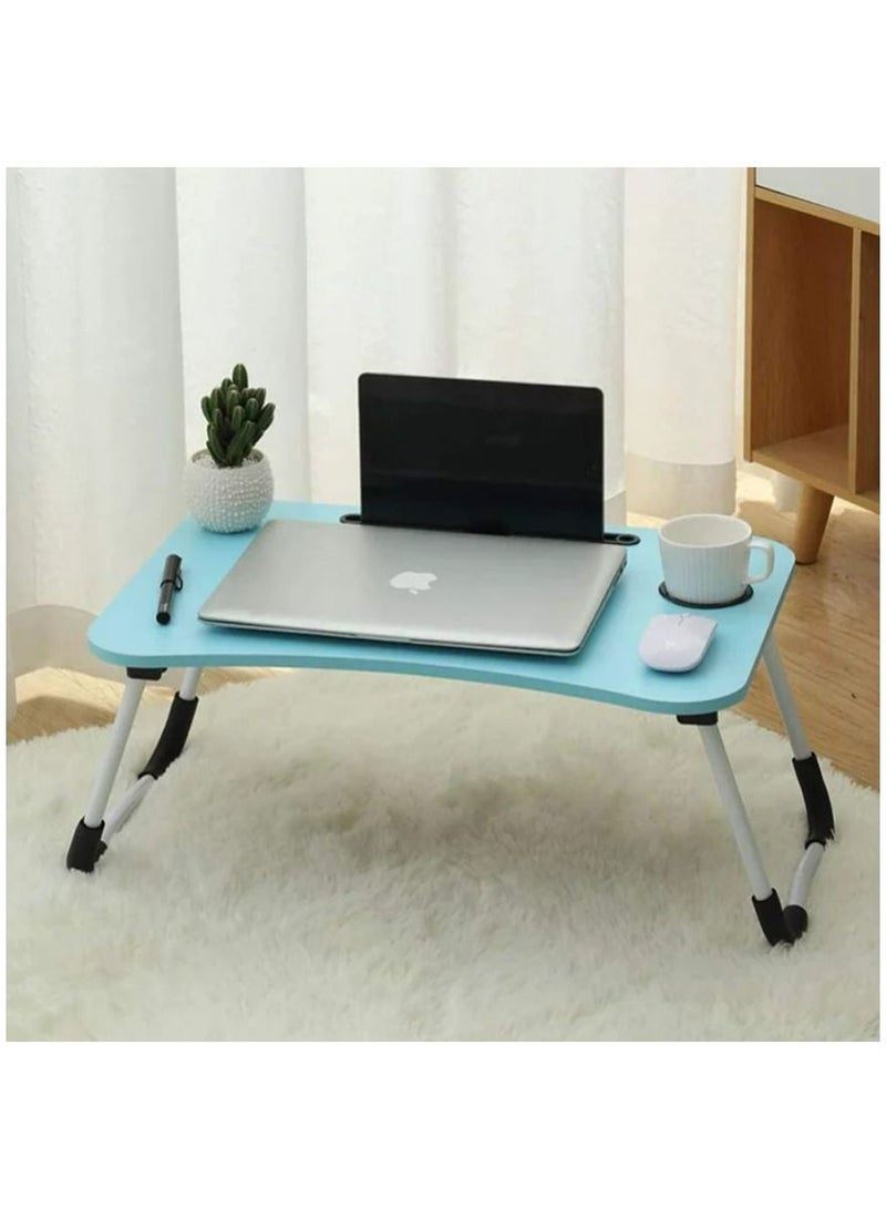 Yuwell Laptop Desk For Bed or Couch, Lap Desk, Working in Bed Desk, Home Office Desks, Breakfast Tray, Desk With Cup Holder, Watching Movies in Bed, Laptop Stand Foldable Legs Desk - Image 5