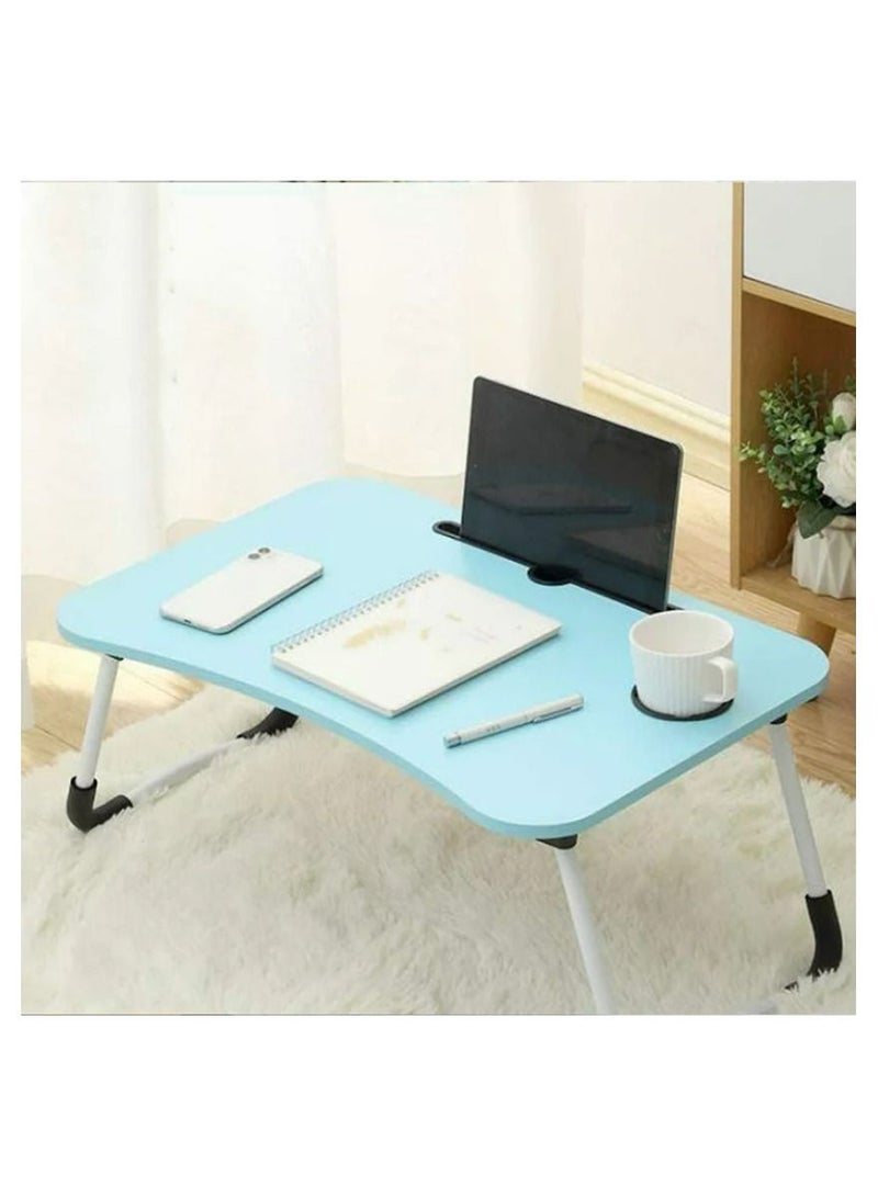Yuwell Laptop Desk For Bed or Couch, Lap Desk, Working in Bed Desk, Home Office Desks, Breakfast Tray, Desk With Cup Holder, Watching Movies in Bed, Laptop Stand Foldable Legs Desk - Image 3