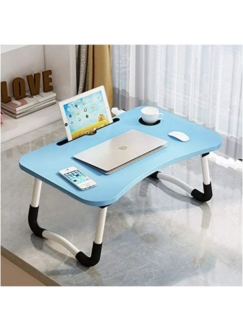 Yuwell Laptop Desk For Bed or Couch, Lap Desk, Working in Bed Desk, Home Office Desks, Breakfast Tray, Desk With Cup Holder, Watching Movies in Bed, Laptop Stand Foldable Legs Desk - Image 2