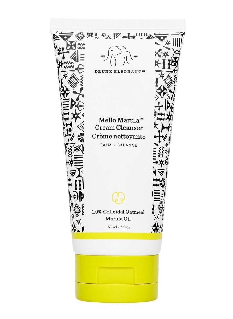 DRUNK ELEPHANT - Drunk Elephant Mello Marula Cream Cleanser with 1% Colloidal Oatmeal - 150ml | Gentle Hydrating Face Wash - Image 1