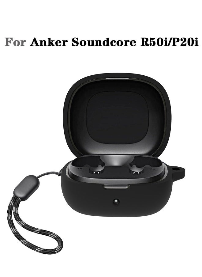 Generic Protective Silicone Case Cover for Anker Soundcore R50i/P20i In-Ear Earphones Black  - Image 1