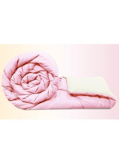 VAS COLLECTIONS VAS COLLECTIONS Summer Razzai All Season 220 GSM Ac Comforter Super Soft Fluffy Comforter 90 X 86 Inches220Cm X 228Cm Double Bed ComforterPink Beige Lightweight Microfibre 