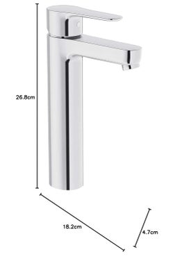 Kohler Kohler July 29929IN-4-CP Comfort Height Tall Lav Faucet with Drain (Silver, Chrome)  - Image 2