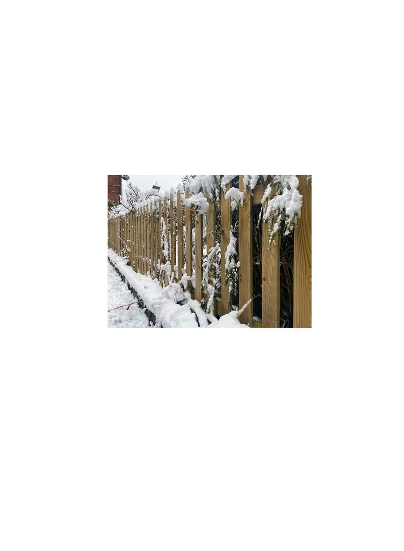 Generic Garden fence wooden pickets (50cmx100cm, Beige)  - Image 2