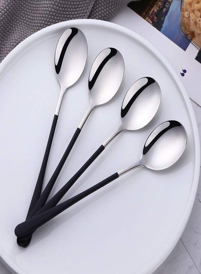 HomeAra Stainless Steel Soup Spoon Set - Elegant Cutlery Set for Soup, Dinner, and Kitchen - Premium Flatware Tableware for Home Dining - Image 4