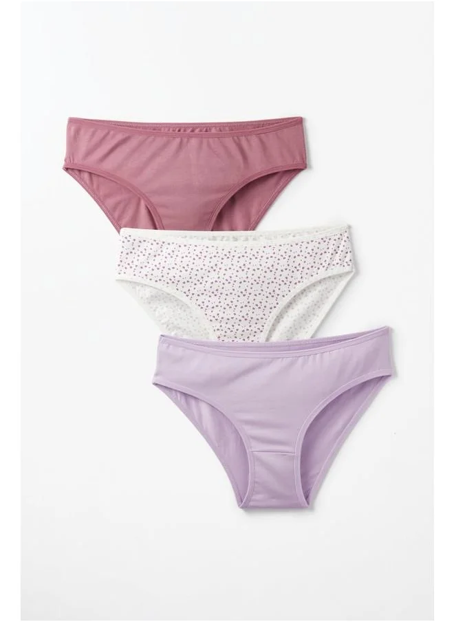 جون June Women 3-Pack Panties Rose - Multicolor - Lilac