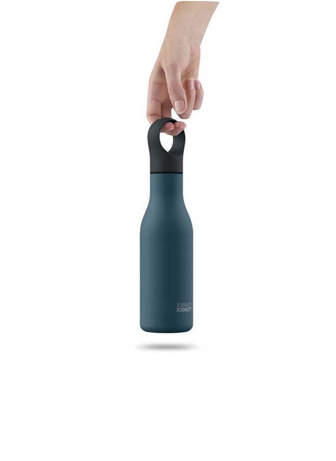 Joseph Joseph Joseph Joseph Loop Vacuum Insulated Water Bottle 500 ml Capacity Blue  - Image 3