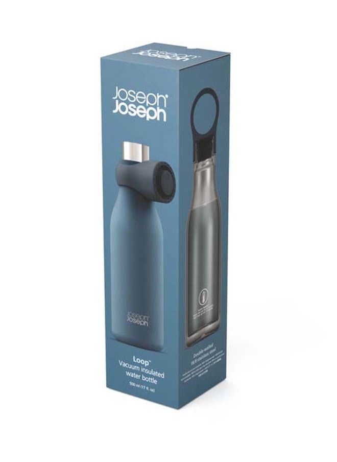 Joseph Joseph Joseph Joseph Loop Vacuum Insulated Water Bottle 500 ml Capacity Blue  - Image 4
