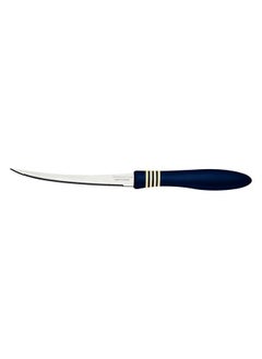 TRAMONTINA Since 1911,Made in Brazil- Cor&Cor 2 Pieces Tomato Knife Set with Stainless Steel Blade and Dark Blue Polypropylene Handle  - Image 2