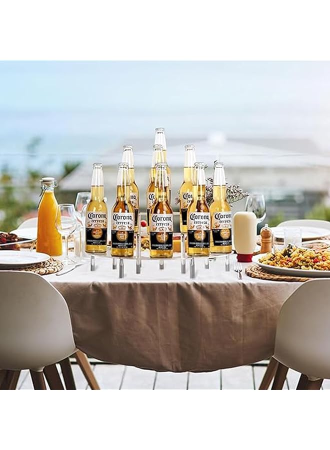 erorex Acrylic Risers Display Stand 3 Tier Clear Acrylic Cupcake Stand For Pop Figure Half Moon Dessert Stand For Display Collections 2 Pack - Image 5