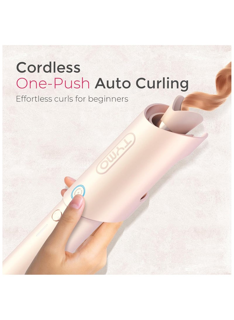 TYMO TYMO Cordless Automatic Curling Iron - CURLGO Rotating Curling Wand Anti-scald & Tangle-free for Easy Curls, Ceramic Travel Hair Curler Portable, Rechargeable & Dual Voltage for Medium Hair (14”-22”)  - Image 2