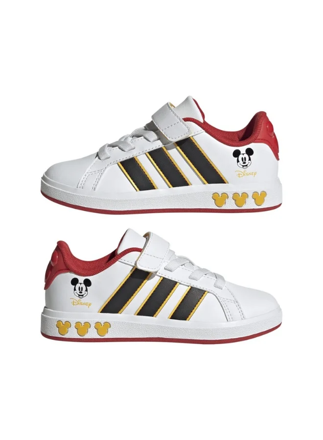 Adidas Adidas Grand Court Mickey El K U White Sportswear Shoes For Kids
