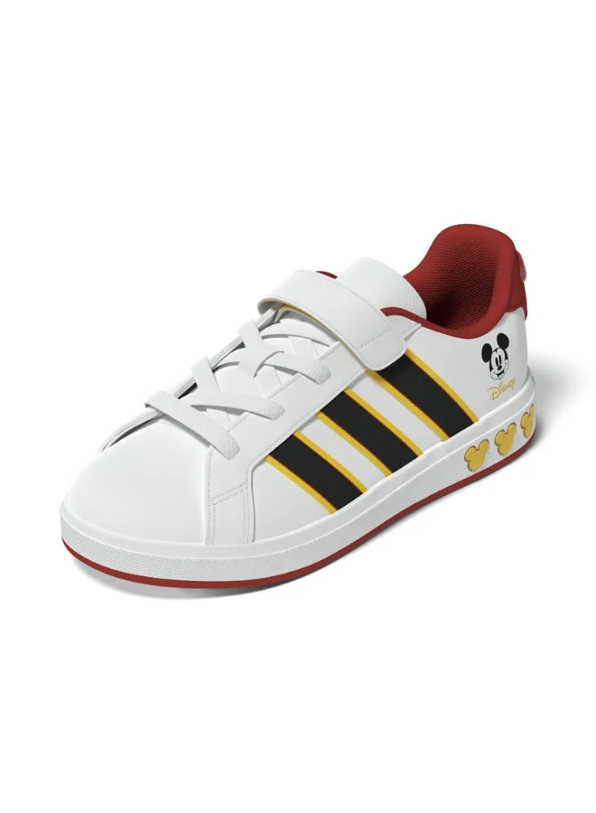Adidas Grand Court Mickey El K U White Sportswear Shoes For Kids