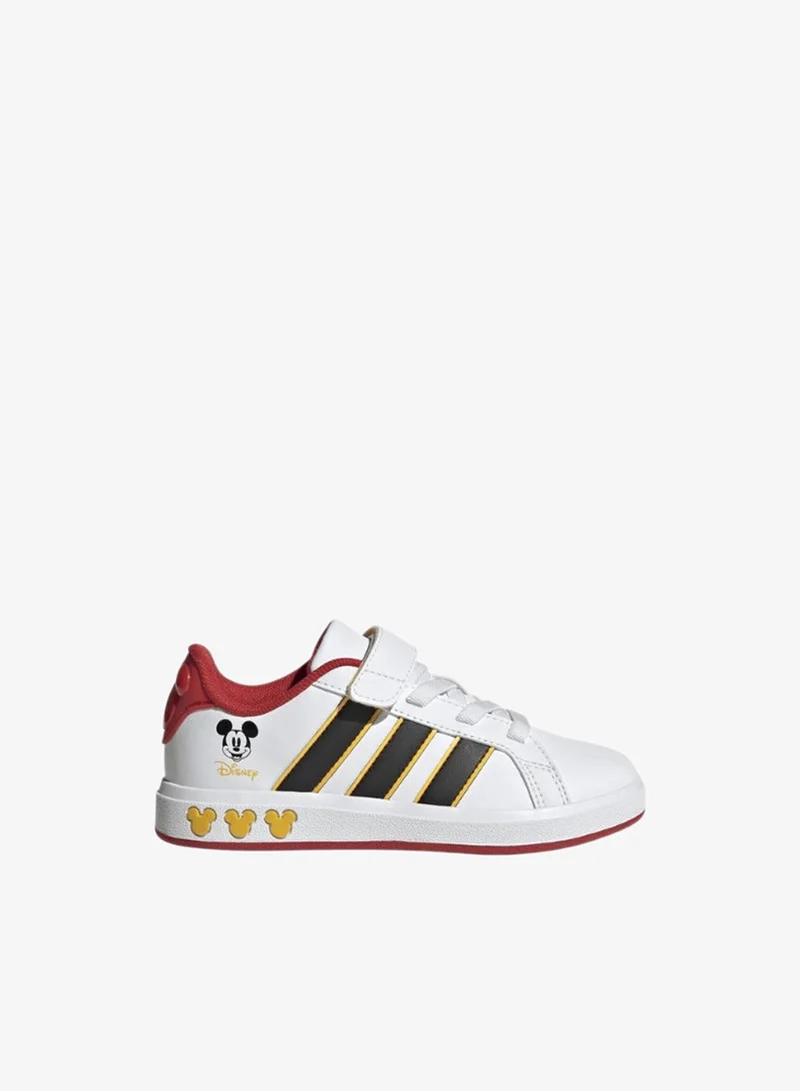 Adidas Grand Court Mickey El K U White Sportswear Shoes For Kids