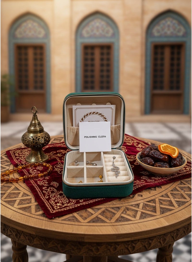 maffick 5 Pcs Mixed Style Stainless Steel Belly Button Rings Set in Luxury Jewelry Box (10x10x5cm) - Snake, Cat, Flower & Teardrop Crystal Navel Piercings with Gift Card - Image 2