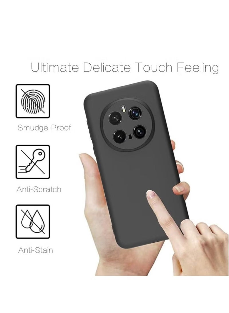 ELTRAZONE Soft Silicone Case for Honor Magic 7 Pro 5G (6.8-Inch) – Ultra-Thin, Shockproof & Anti-Scratch Protective Cover with Camera Protection, Flexible TPU, Durable & Lightweight Design – Black/Clear - Image 4