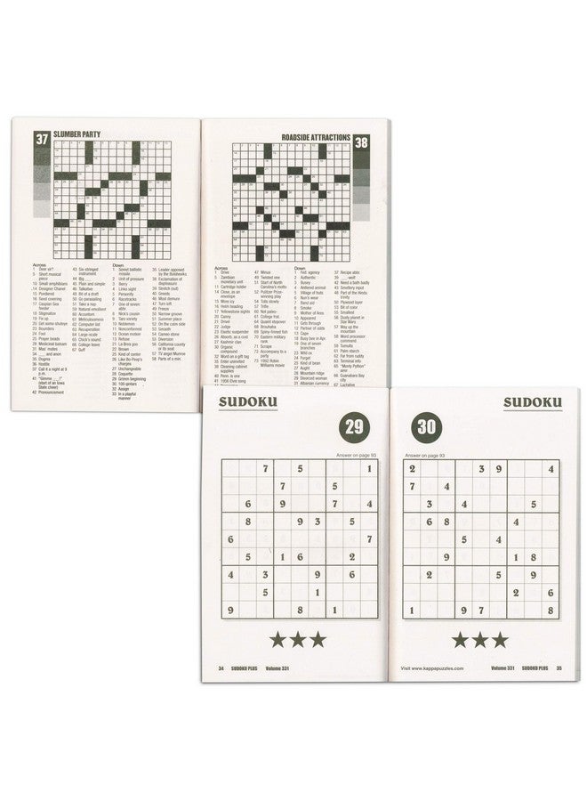 Bendon Publishing Crossword Sudoku Travel Size Puzzle Books for Adults Seniors Super Set ~ Bundle of 4 Travel Crossword and Sudoku Puzzle Books (Over 330 Puzzles Total) - Image 2