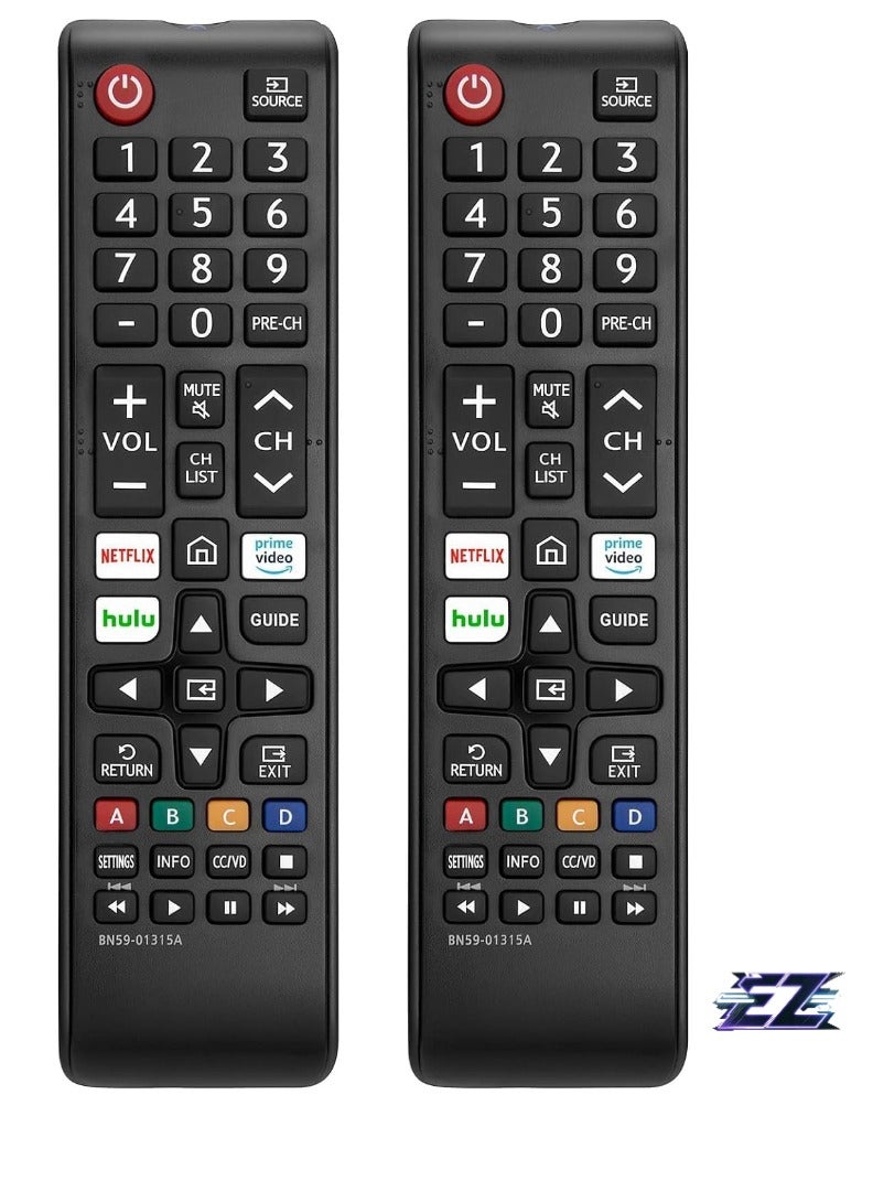 ELTRAZONE "Universal Replacement Remote Control BN59-01315A for Samsung Smart TV – Compatible with LED, 4K, LCD, HDTV, 3D TV Series (2 Pack)" - Image 2