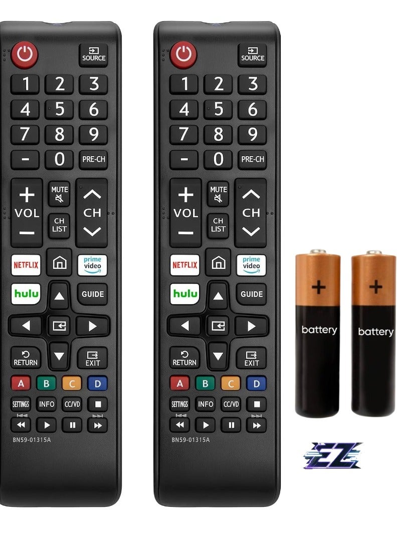 ELTRAZONE "Universal Replacement Remote Control BN59-01315A for Samsung Smart TV – Compatible with LED, 4K, LCD, HDTV, 3D TV Series (2 Pack)" - Image 1