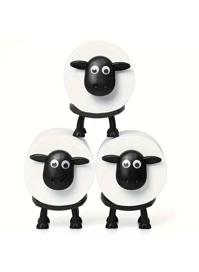 Black Sheep Toilet Paper Holder Set 2pcs Self Dispensing Bathroom Tissue Roll Storage - Image 5