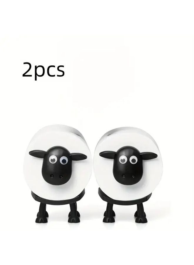 Black Sheep Toilet Paper Holder Set 2pcs Self Dispensing Bathroom Tissue Roll Storage - Image 1