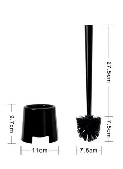 HaHaHai Toilet Brush with Holder 36.5cm(Black)  - Image 2