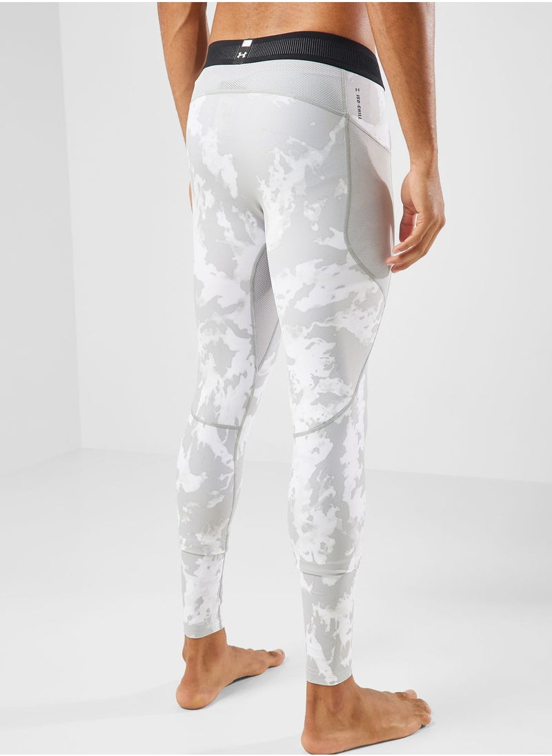 UNDER ARMOUR - Heatgear Isochill Printed Compression Leggings - Image 1