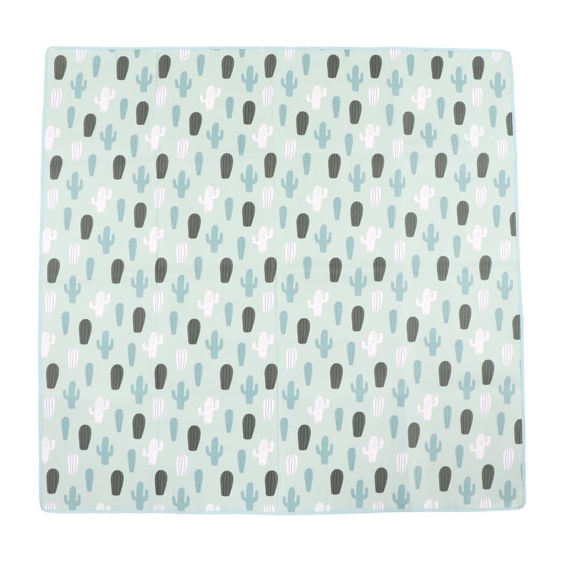 Large Padded Play Mat Waterproof Foldable Green Cactus Crawling Soft Baby Play Mat for Newborn - Image 2