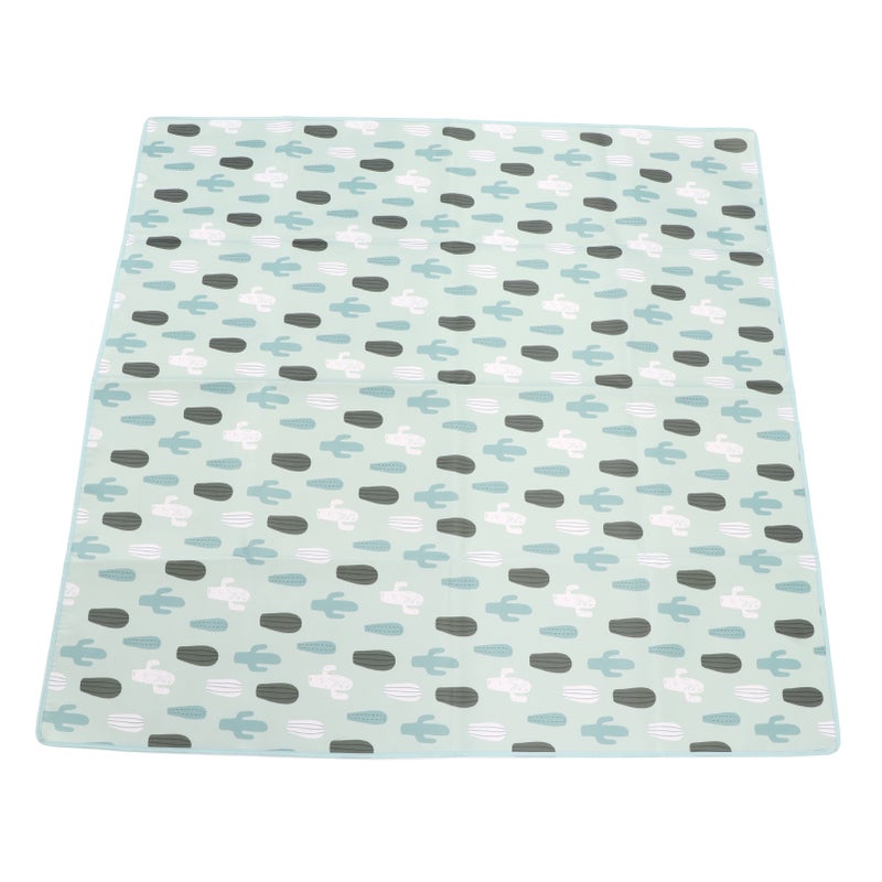 Large Padded Play Mat Waterproof Foldable Green Cactus Crawling Soft Baby Play Mat for Newborn - Image 1