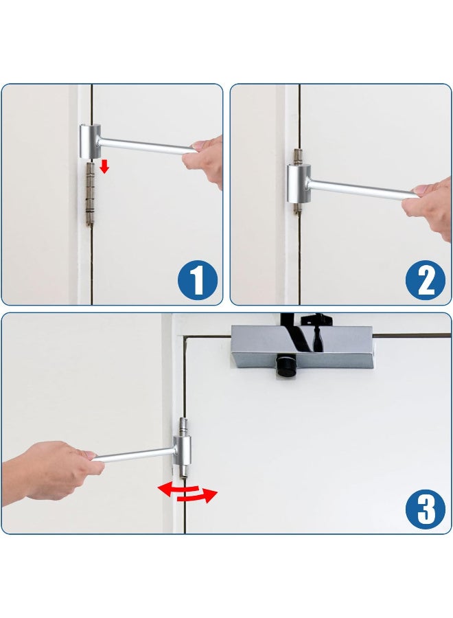 HI-FINE 2pcs Hinges Gap Adjusting Wrench, 0.55-0.98in Door Hinge Repair Tool Door Hinge Adjustment Hinge Bender Hinge Wrench for Commercial Standard Gauge Heavy Duty Door Fire Clean Room Security Door - Image 5