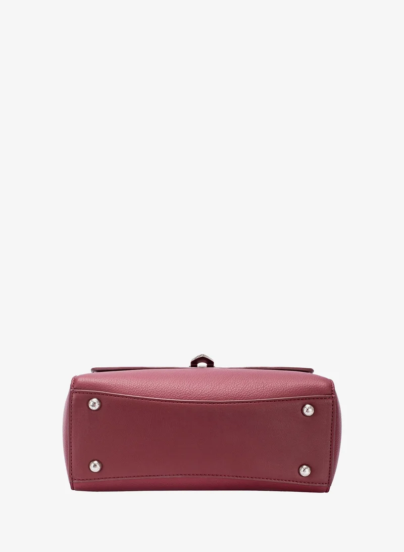 David Jones Windsor Wine David Jones formal Clutch Bag for women- The new luxury hex bag with flap- Leather formal Handbag for every occassions- Hand-carried purse model cm7125-2 for Women | Best Price UAE