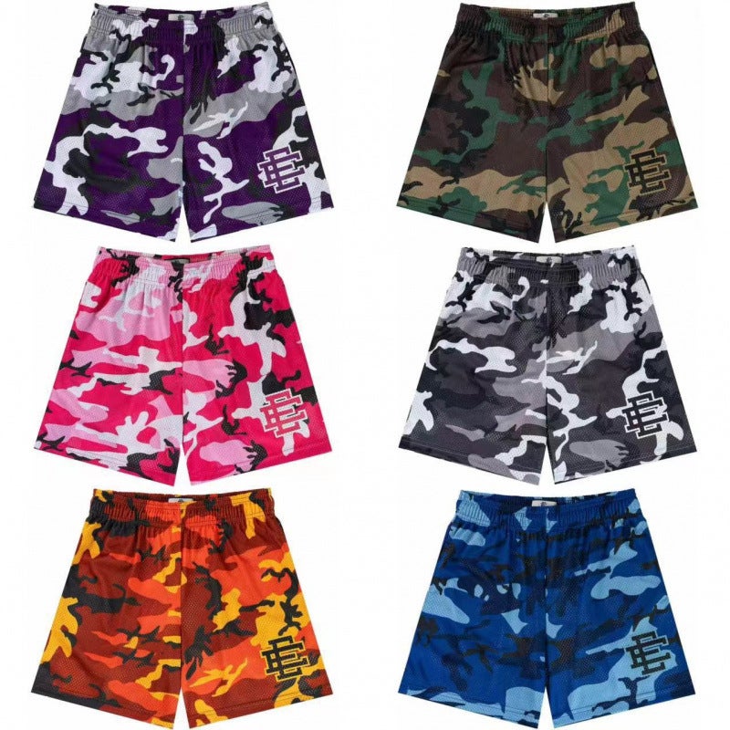 Casual Shorts, Five-Point Shorts, Mesh Sports Shorts For Men, Fitness, Muscle Training, Running, Trendy Brand, Quick-Drying - Image 2