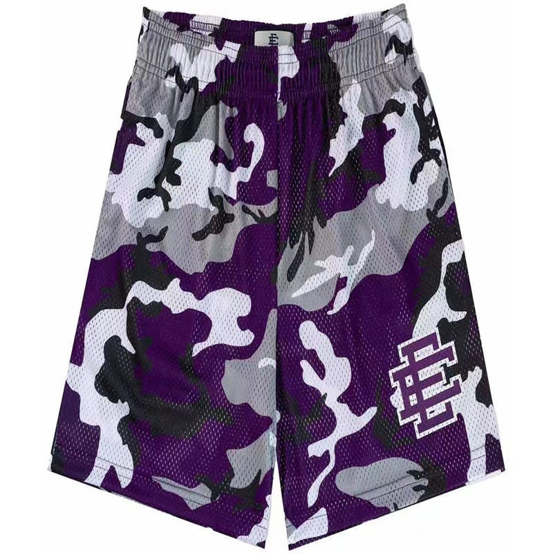 Casual Shorts, Five-Point Shorts, Mesh Sports Shorts For Men, Fitness, Muscle Training, Running, Trendy Brand, Quick-Drying - Image 5