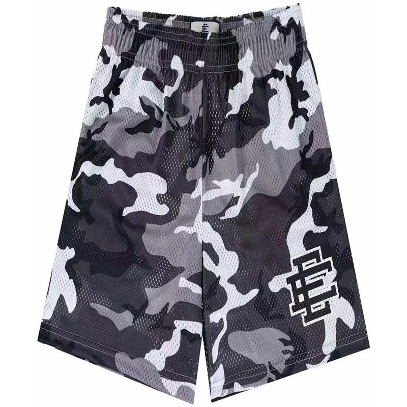 Casual Shorts, Five-Point Shorts, Mesh Sports Shorts For Men, Fitness, Muscle Training, Running, Trendy Brand, Quick-Drying - Image 3