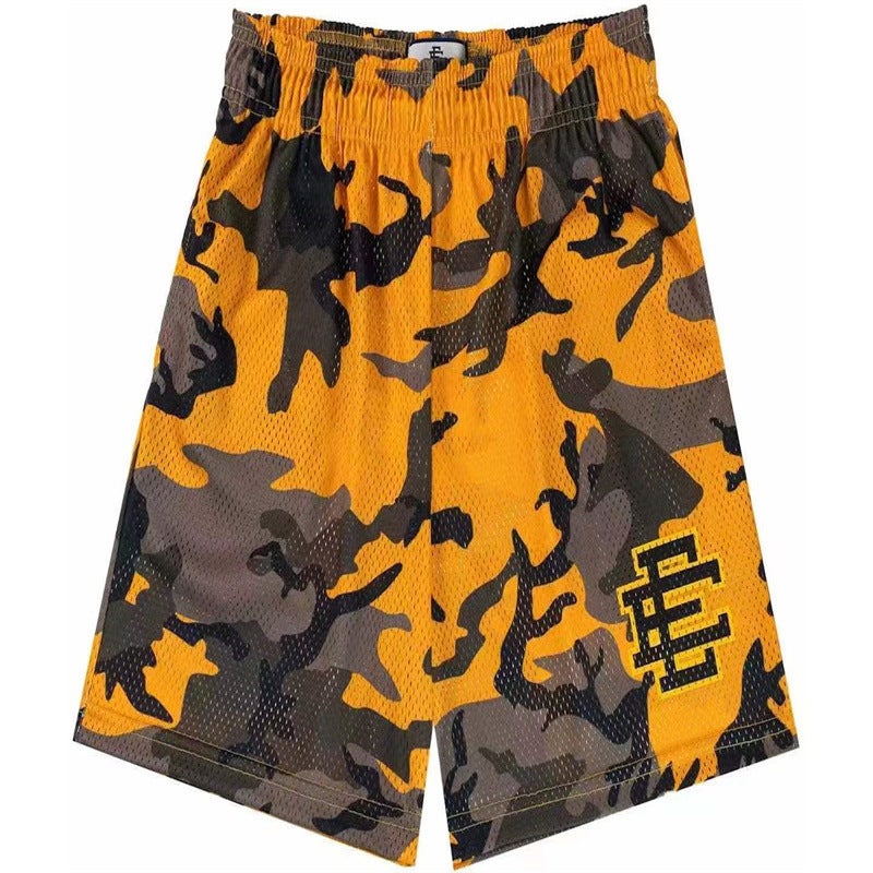 Casual Shorts, Five-Point Shorts, Mesh Sports Shorts For Men, Fitness, Muscle Training, Running, Trendy Brand, Quick-Drying - Image 4