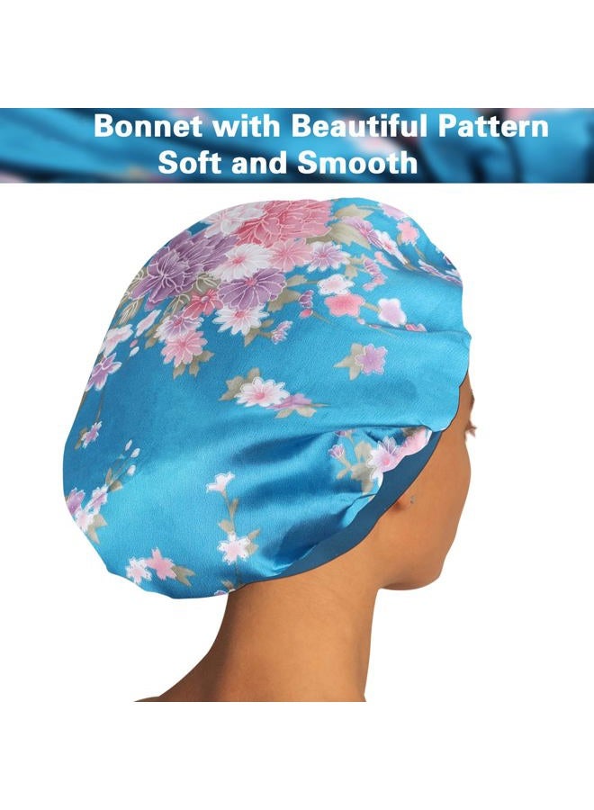 Roybens Satin Bonnet Hair Bonnet for Sleeping- 4 Pack Large Bonnets for Black Women with Elastic Soft Band for Hair Care - Image 3