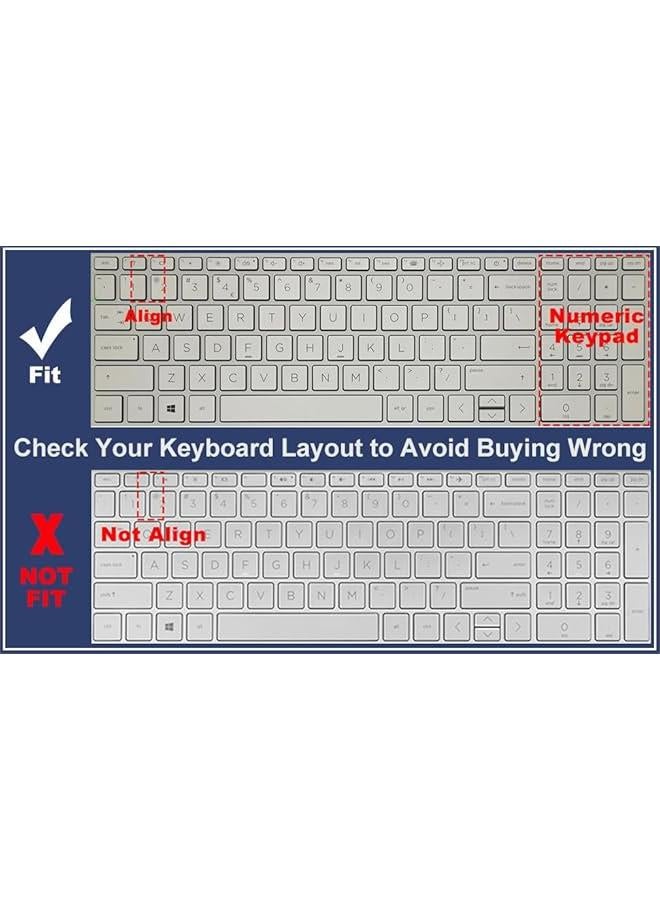 Keyboard Protector for HP 15.6-inch Laptop in the 15-fc/15-fd and Pavilion 15-eg/15-eh/15-er Series, 17z/17-cn/17-cp, 15z-fc000/15t-fd000/15t-eg300/15-fc0093dx/15-fc0025dx/15-fd0083wm/15-fd0107dx/17 - Image 2