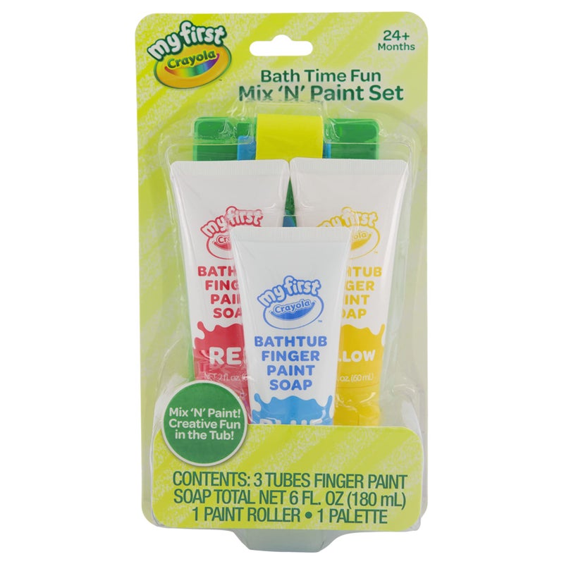 Crayola Bath Tub Brush & Finger Paint Soap Set - Image 1