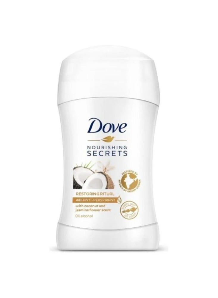 مزيل عرق ستيك بجوز الهند والياسمين للنساء من دوف , 40 جم