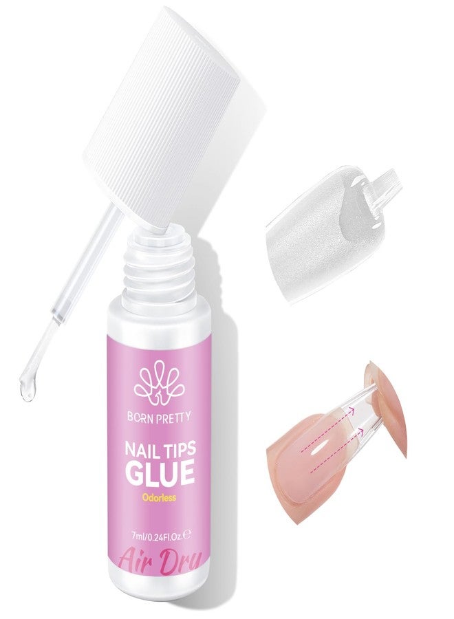BORN PRETTY Nail Tips Glue for Press On Nails, Quick Drying Strong Adhesive for Press On Nails & Fake Nails, Long Lasting Extension Glue for Broken Nail Repair, No U V Light Needed Bonding Gel 7ML - Image 1