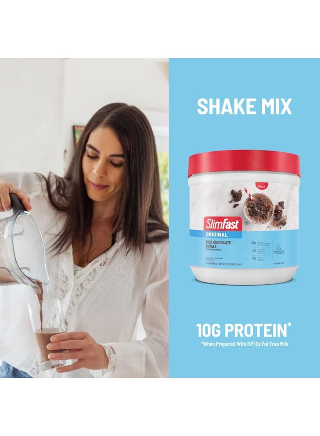 SlimFast Meal Replacement Powder, Original Rich Chocolate Royale, Weight Loss Shake Mix, 10g of Protein, 14 Servings (Pack of 3) (Packaging May Vary) - Image 4