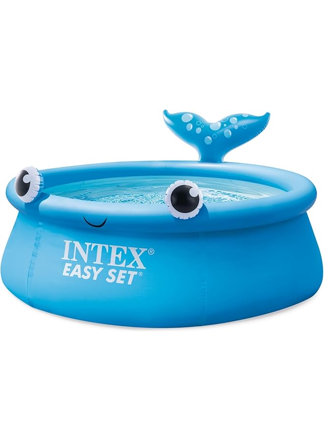 انتكس 26102Eh Jolly Whale Easy Set حوض سباحة قابل للنفخ: 6 أقدام × 20 بوصة - مادة مقاومة للثقب - نفخ سريع - سعة 232 جالون - عمق الماء 16 بوصة - Image 1