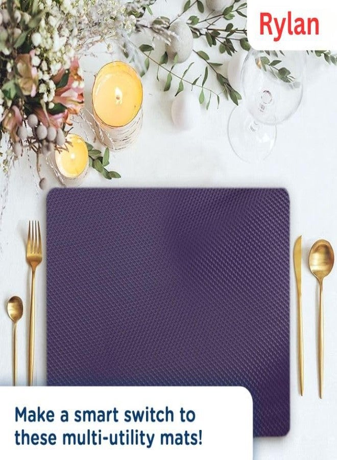 Rylan (45 cm x 5 m) Multipurpose Anti-Slip Mat, Sheet for Fridge, Kitchens, Cupboard, Drawers, Shelf Liner | Super Strong EVA, Water Resistant (Diamond Texture, Purple) - Image 3