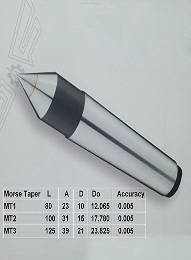 YXQ MT2 Morse Taper Drill Dead Center Lathes 100mm Length Silver Tone Black Alloy - Image 4