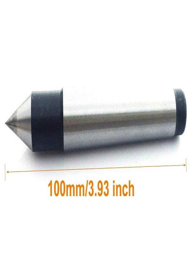 YXQ MT2 Morse Taper Drill Dead Center Lathes 100mm Length Silver Tone Black Alloy - Image 2
