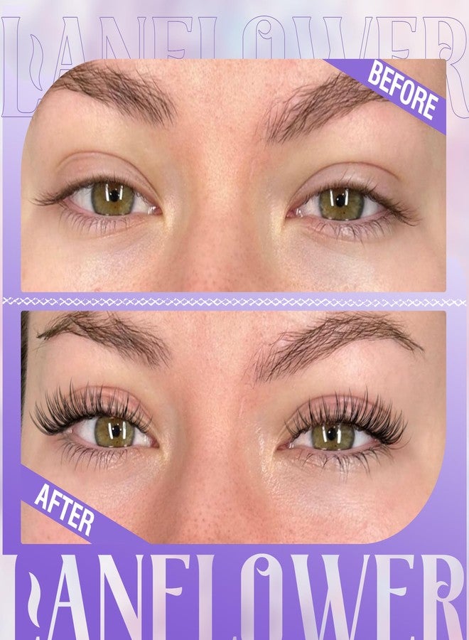 LANFLOWER Lash Extension Kit Natural Lash Clusters Kit Wispy Eyelash Extension kit with Lash Bond and Seal and Lash Remover Eyelash Clusters Kit C Curved Individual Lashes by Lanflower - Image 4