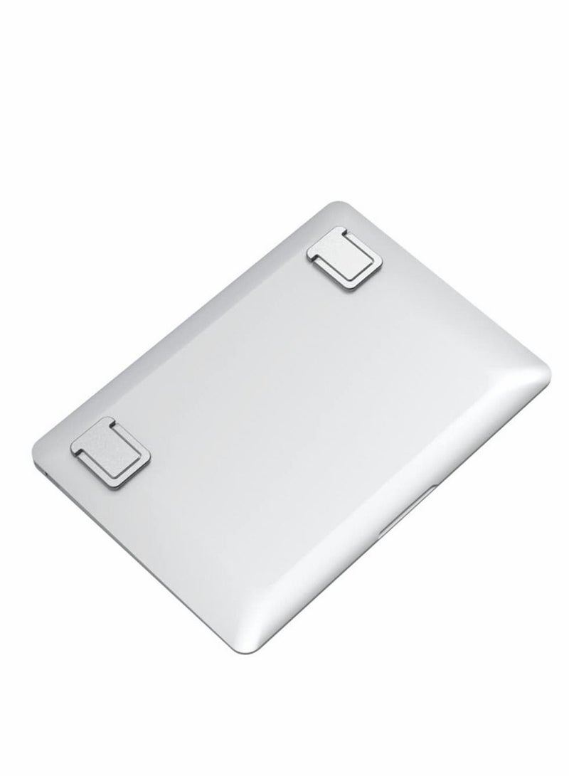 Y&D 2 Pack Portable Keyboard Riser, Ergonomic Invisible Laptop Stand Aluminum Computer Holder for Desk Compatible with 17 Inch Notebook Computer, MacBook Air Pro, Dell, Lenovo, HP (Silver)  - Image 2